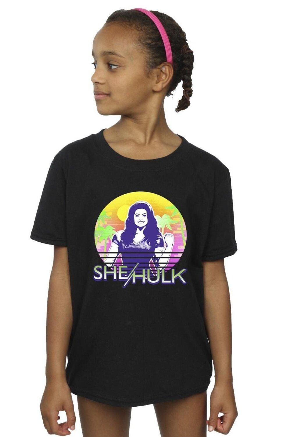 

Хлопковая футболка «Женщина-Халк: Присяжный поверенный» с улыбкой заката Marvel, черный