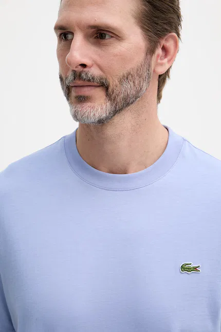 Футболка Lacoste базовая, мужская, синий — фото 4