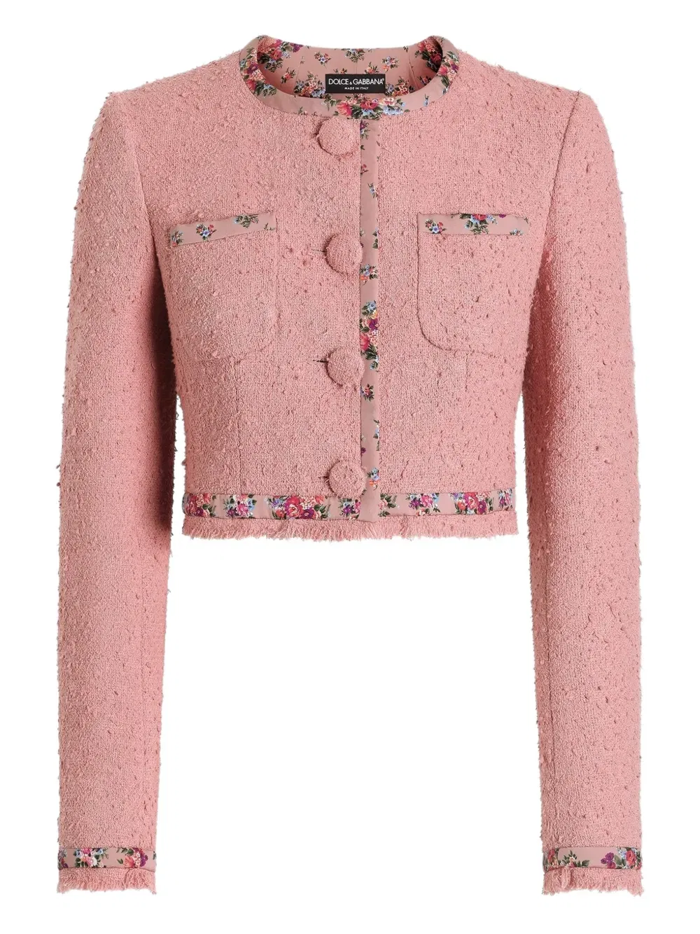 Жакет с цветочным узором Dolce & Gabbana, розовый