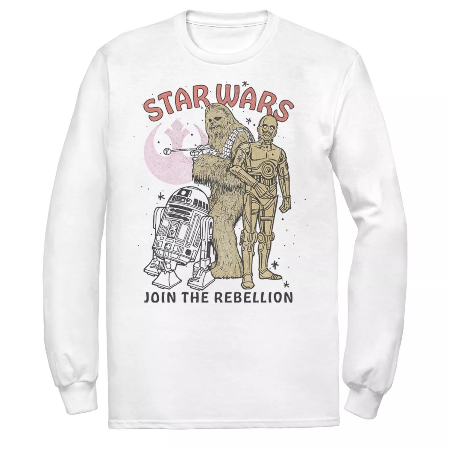 

Мужская футболка Star Wars Chewbacca R2-D2 C-3PO Join The Rebellion