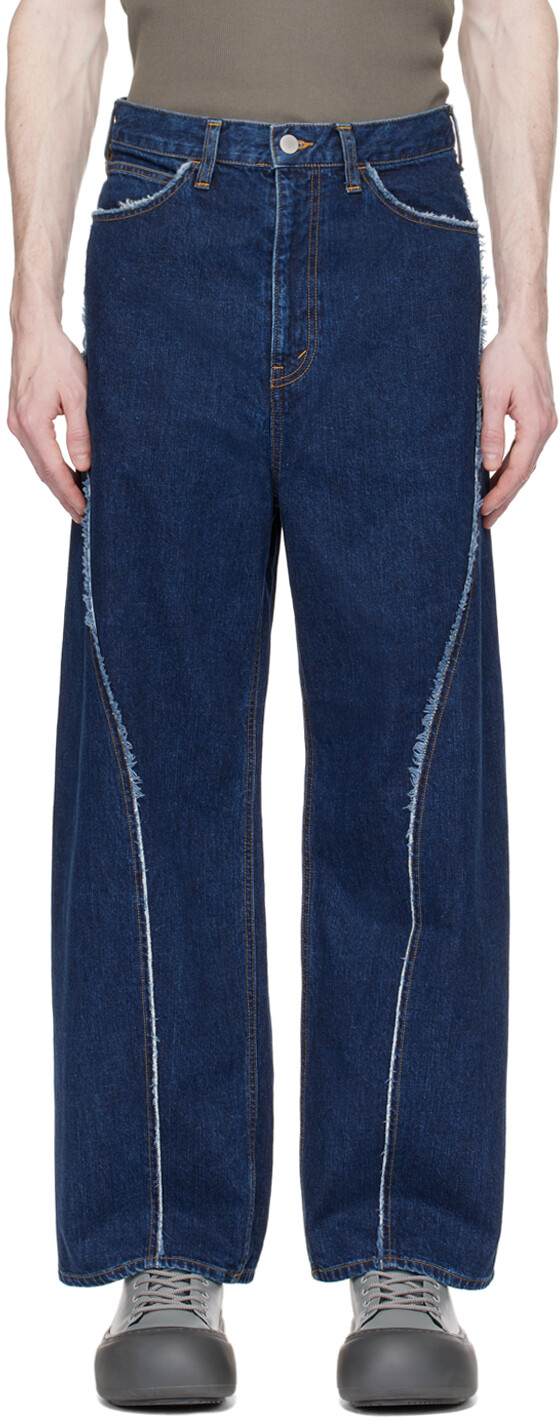 

Подержанные джинсы цвета индиго Jieda