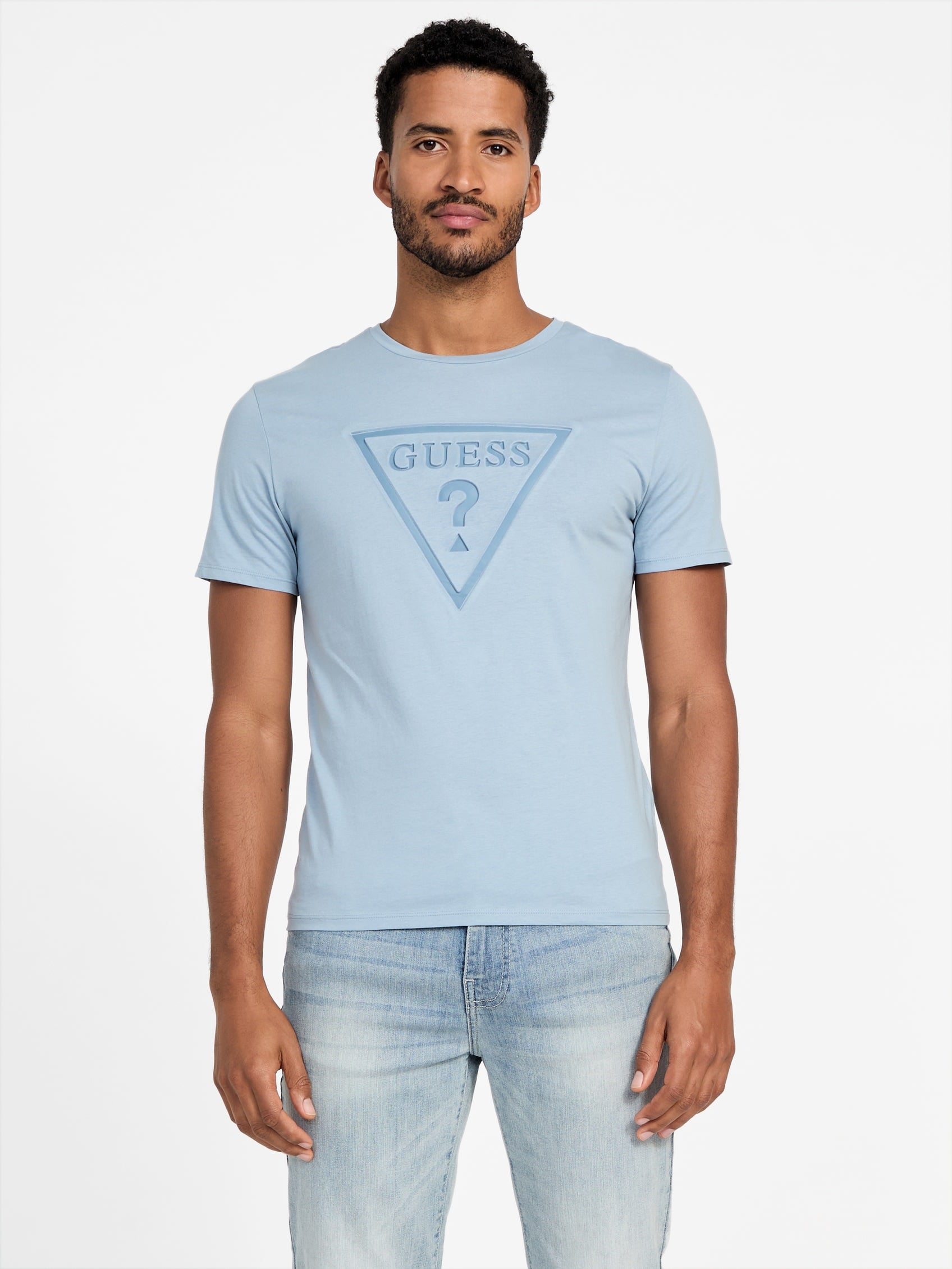 

Футболка с логотипом Eco Kris Guess Factory, цвет blue cotton