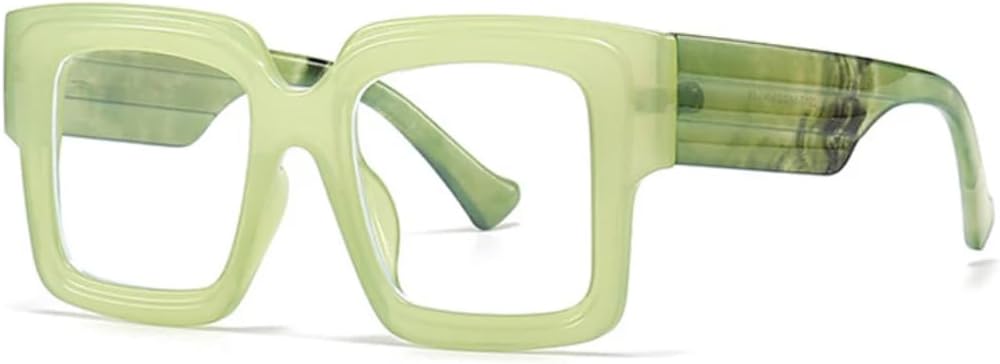 

Модные большие солнцезащитные очки конфетных цветов для женщин, ретро, ​​прозрачные, светло-серые, мужские очки зеленого и розового цвета с широкими дужками UUPTTPL, Green Clear