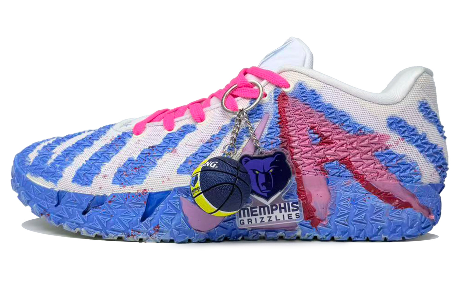 

Nike Кроссовки баскетбольные мужские Ja Morant 3 Cushioning, Wear Resistant Low top синие розовые