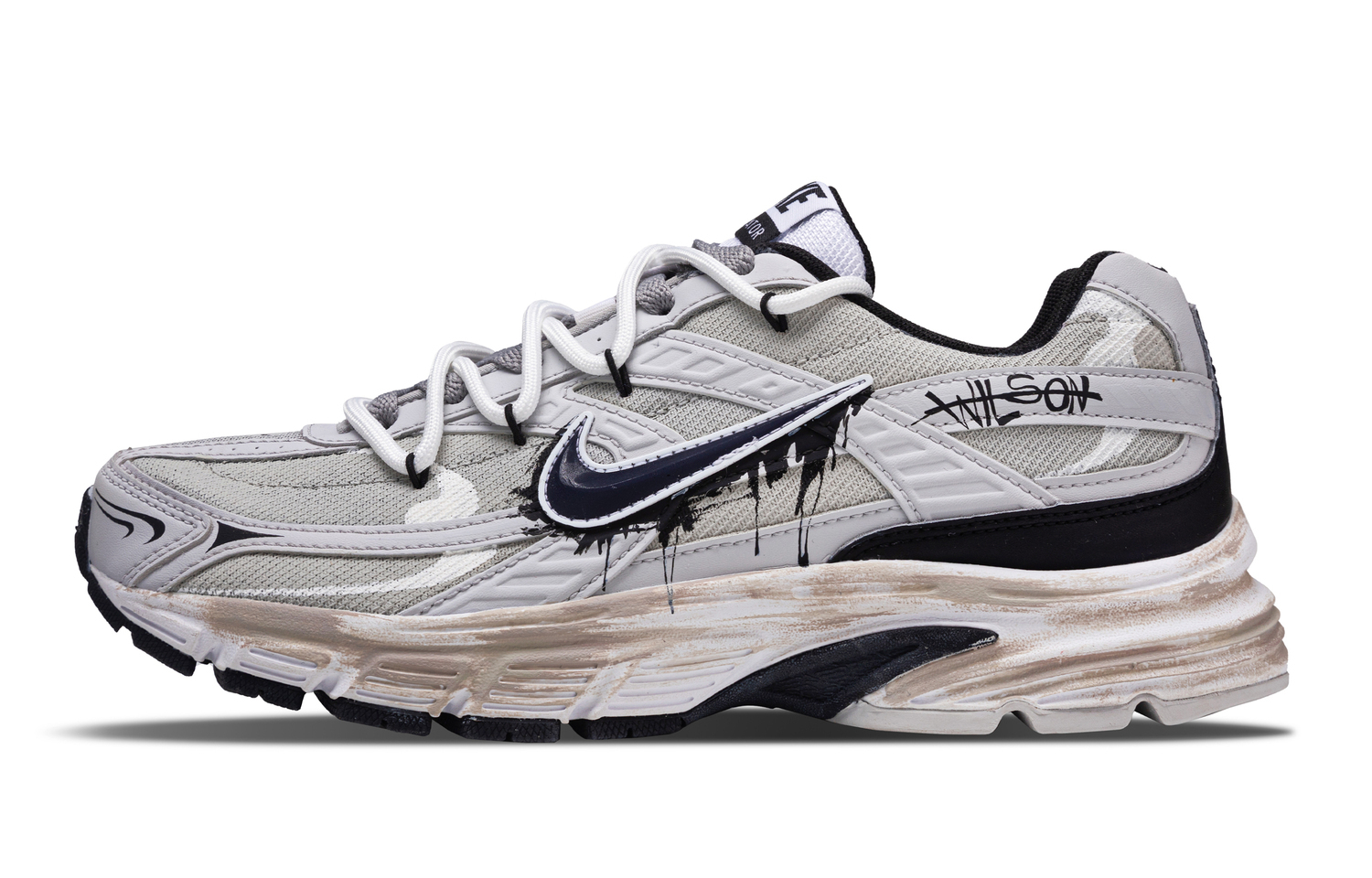 

Nike Инициатор амортизация, износостойкие низкие кроссовки men's gray white