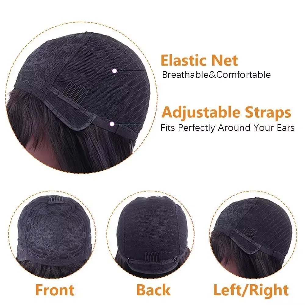 Прямой парик из натуральных волос с челкой от CLASSINE Classine, Natural Black — фото 4