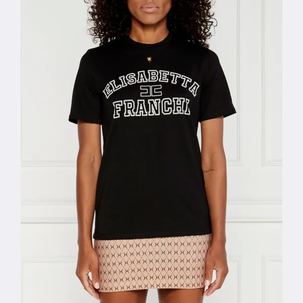 

Футболка стандартного кроя Elisabetta Franchi, черный