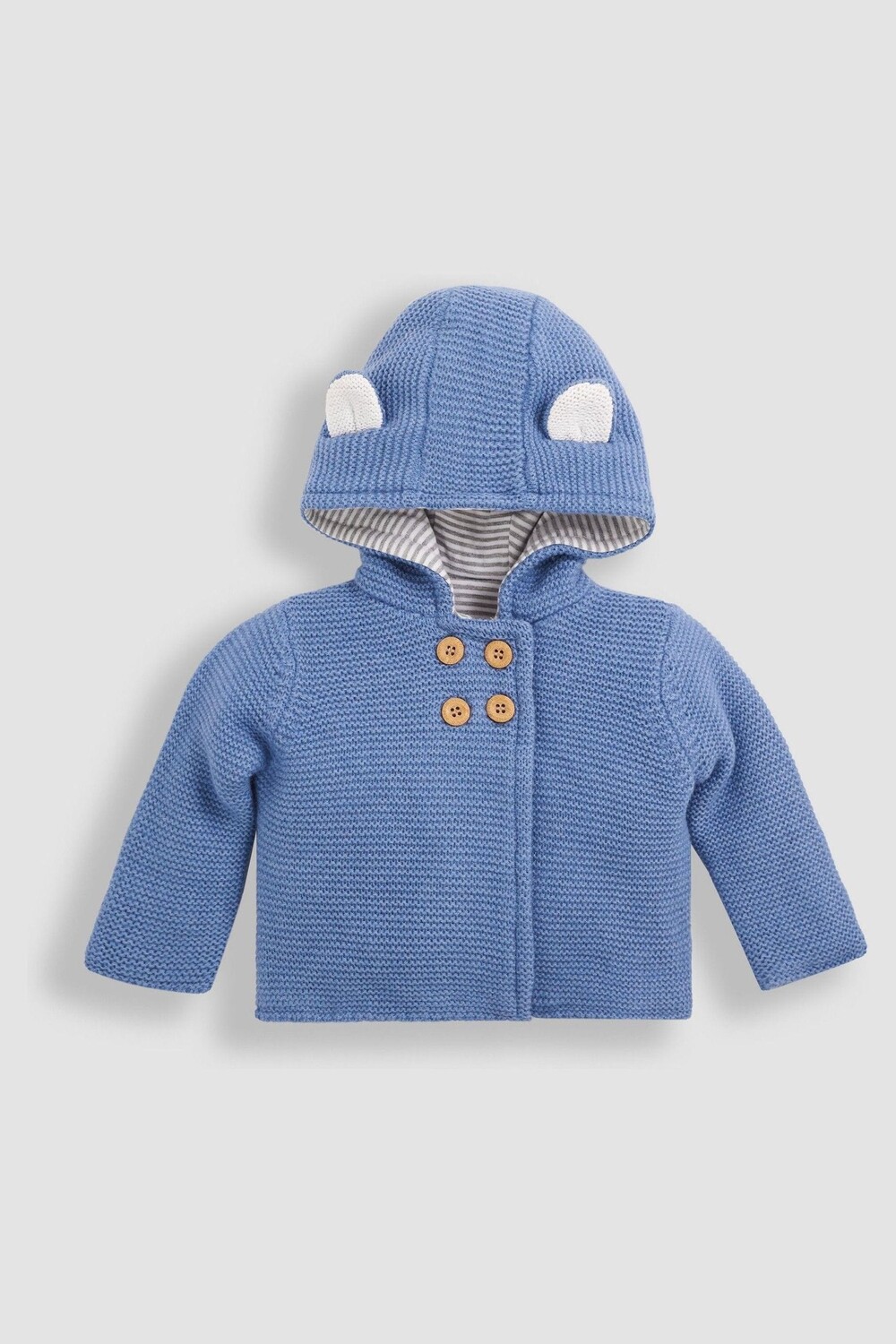 

Детский кардиган с капюшоном с мотивом плюшевого мишки Jojo Maman Bébé, синий