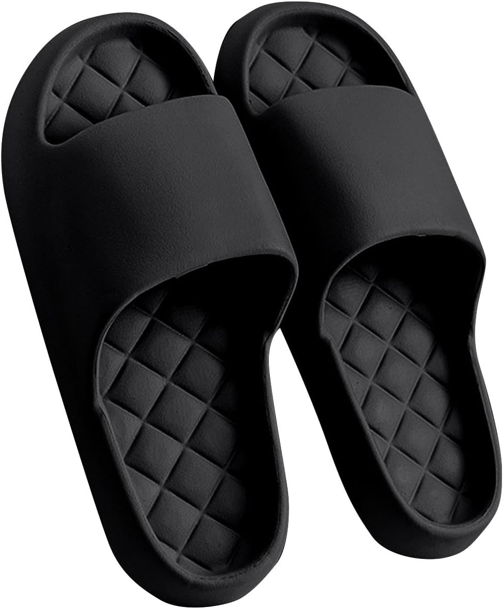 

Унисекс шлепанцы для душа для мужчин и женщин, легкие, с противоскользящей подошвой, для ванной, пляжа, дома и спа Generic, черный