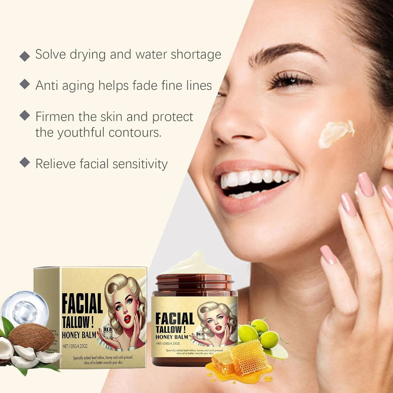 Крем Moisture Barrier Anti-Aging для лица, желтый Generic — фото 4