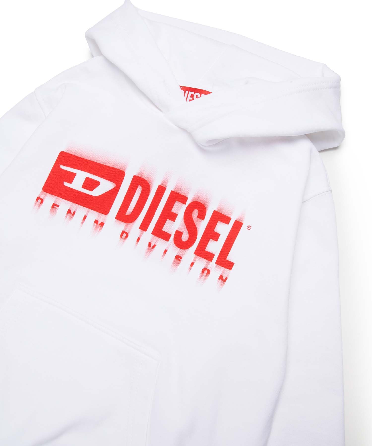 Детская и подростковая толстовка с логотипом бренда DIESEL, White — фото 3