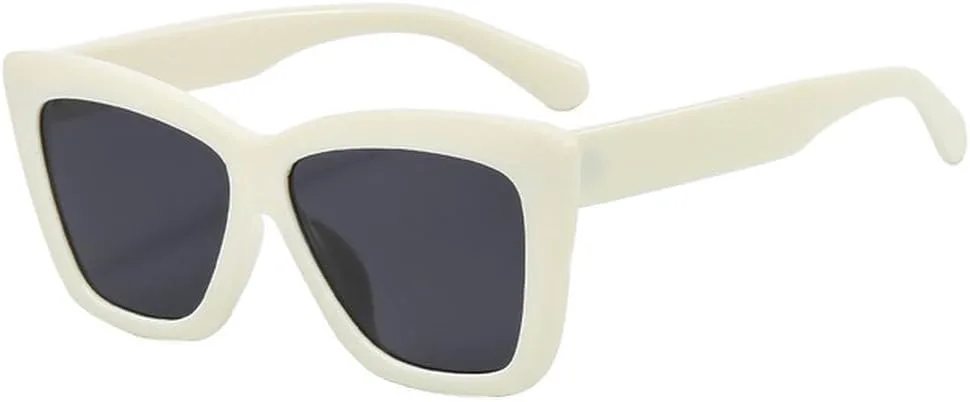 

Солнцезащитные очки в полосатой оправе для женщин и мужчин, роскошные солнцезащитные очки в винтажном стиле, защита от ультрафиолета UV400 TVTBBVV, White