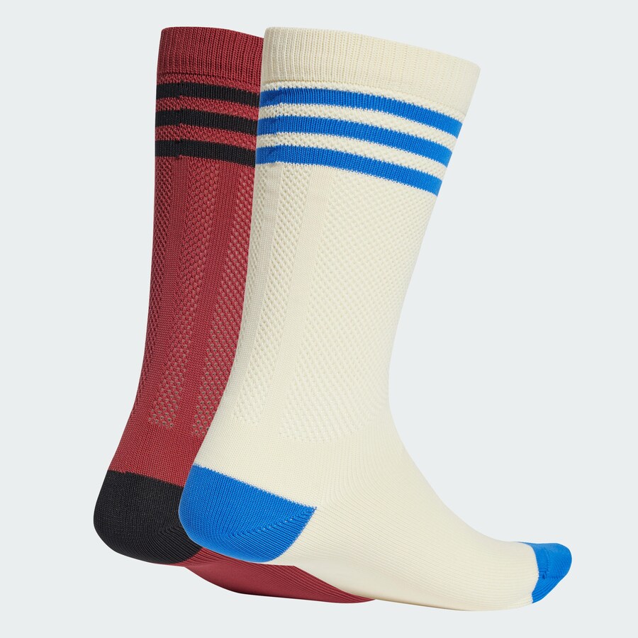 Носки ADIDAS ORIGINALS Knee Sock 2 Pairs, Berry/Wool white — фото 2