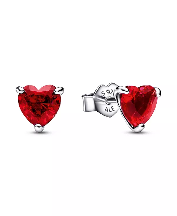 

Серьги-Гвоздики в форме красного сердца из стерлингового серебра Pandora, red