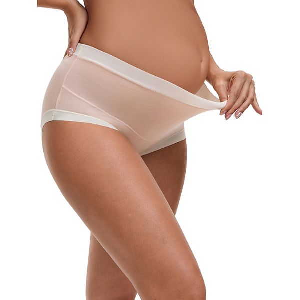 

Женские трусы для беременных с высокой талией, полным покрытием и эластичностью Inspire Chic, Light Pink