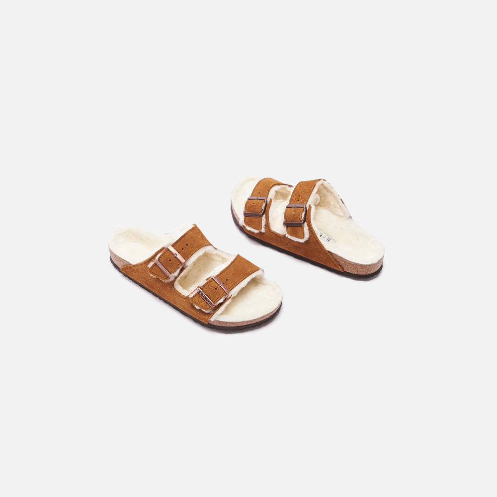 Сандалии Birkenstock Arizona Shearling, цвет Mink/Natural — фото 2