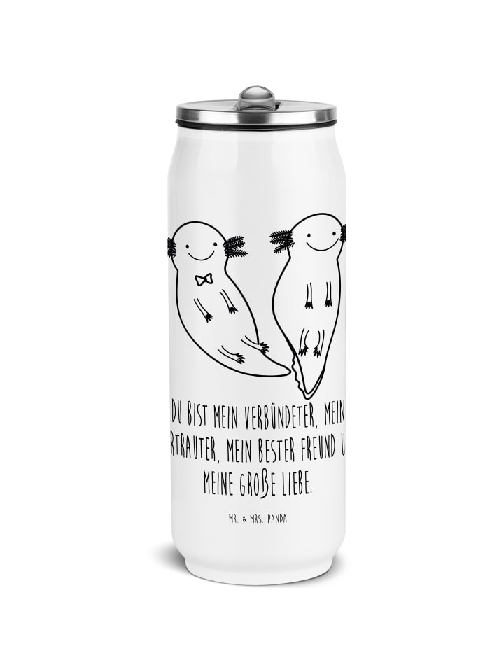 

Mr. & Mrs. Panda Бутылка для воды с изображением аксолотля и надписью белого цвета