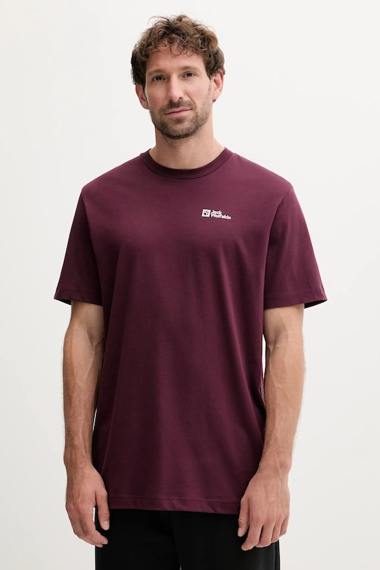 

Базовая хлопковая футболка Jack Wolfskin, фиолетовый