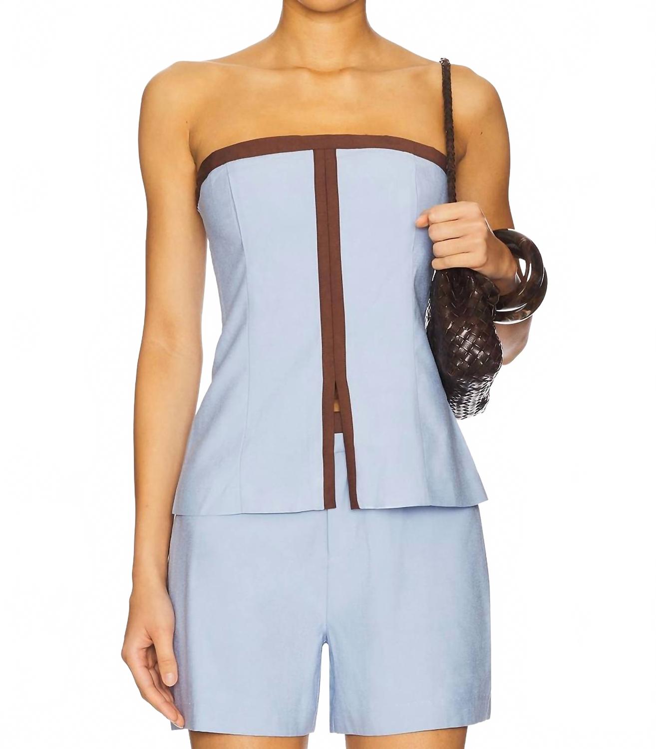 

Топ-лиф Refine в синем/коричневом цвете SOVERE