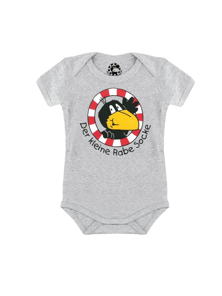 

Logoshirt Детский боди The Little Raven Sock - Lifebuoy, серый меланж