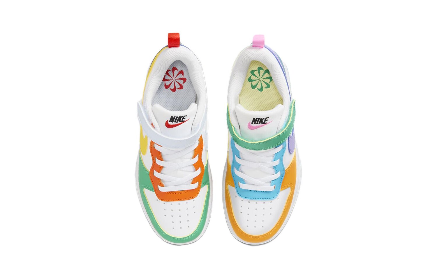 Детские кроссовки для скейтбординга Nike Court Borough PS, White/Purple/Green — фото 4