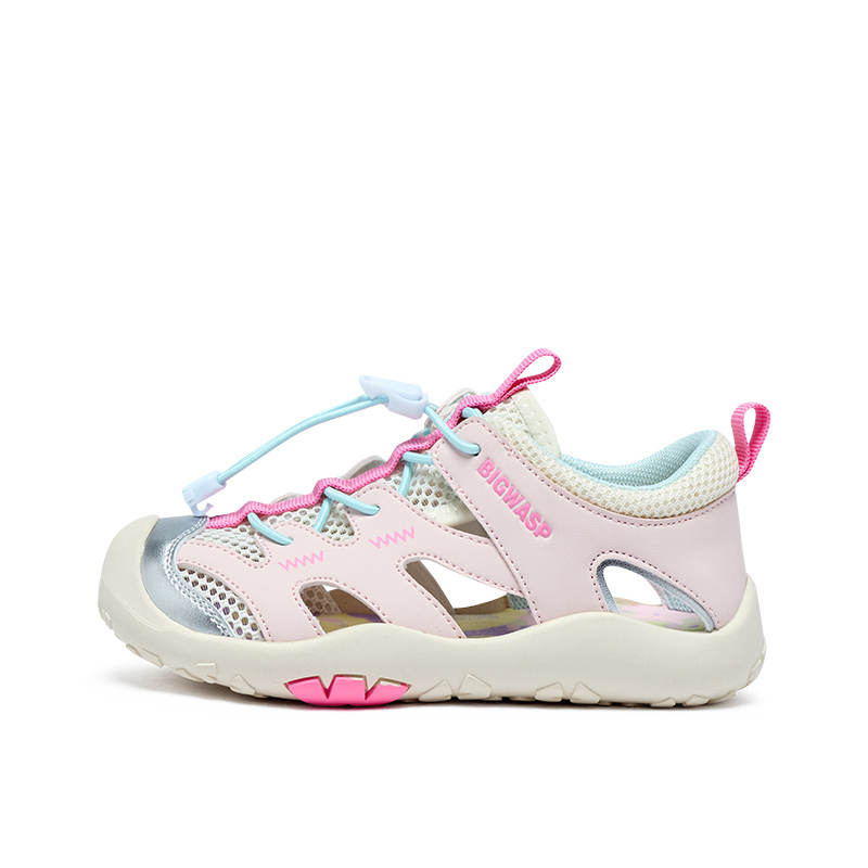 

Детские сандалии с амортизацией, дышащие, легкие, с низким верхом, с амортизацией BIG WASP, персиковый/розовый