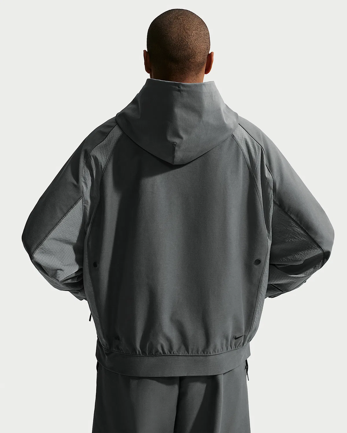 Мужская худи Nike Tech Dri-FIT Shori Knit Utility, Iron Grey/Pencil Point/Black — фото 2