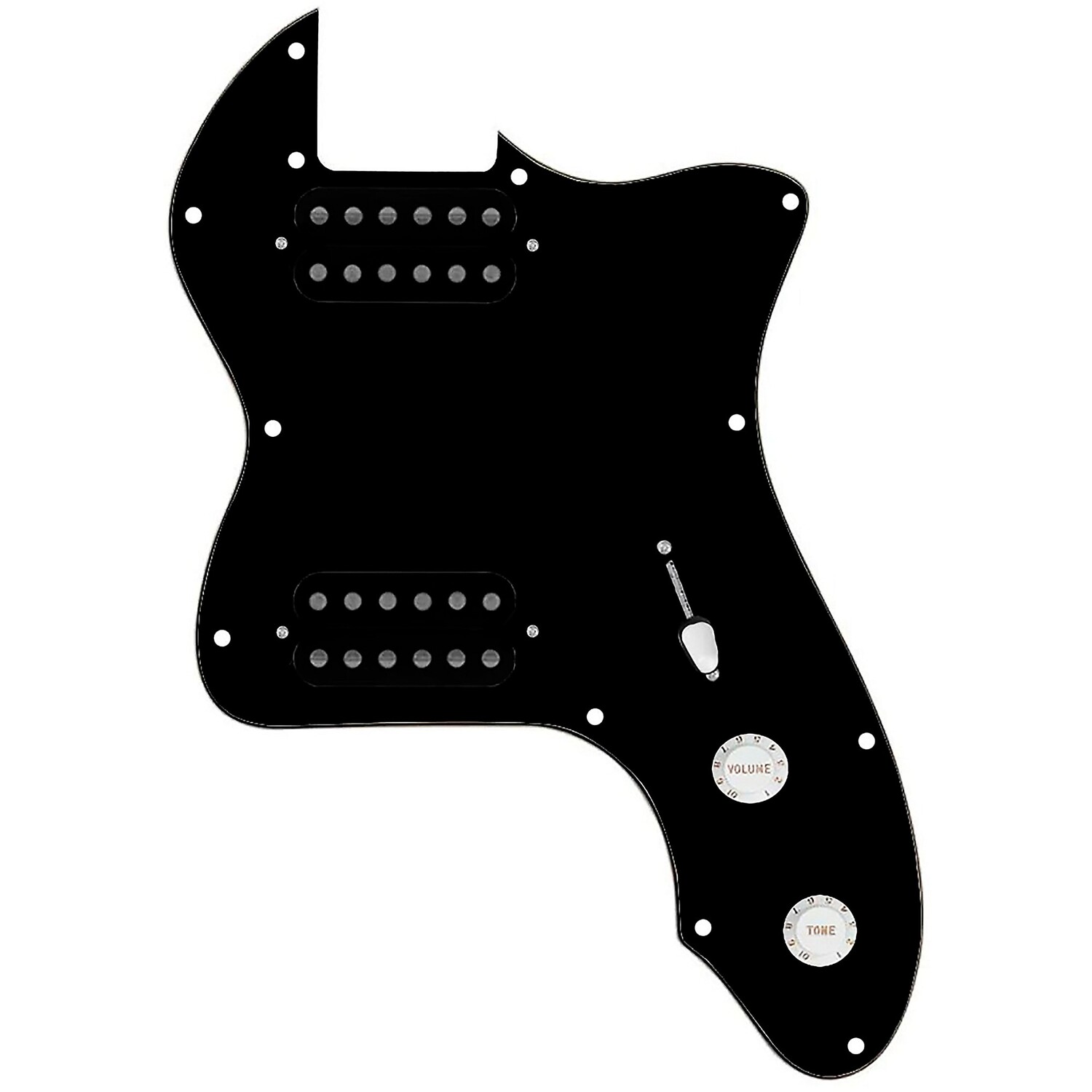 

920d Custom 72 Thinline Tele Loaded Pickguard с открытыми хамбакерами Smoothie и белыми ручками черного цвета