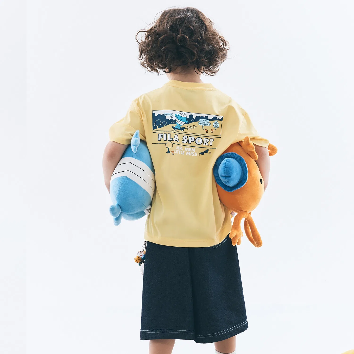 Детская футболка Drywave Mr. Men Little Miss Cool Vacation, жёлтая, от Fila Kids