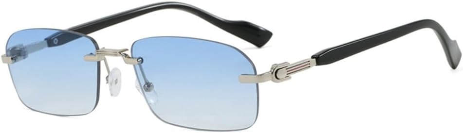 

Солнцезащитные очки UV400 с защитой от ультрафиолета — без оправы в стиле панк с металлическими заклепками, подходят для женщин и мужчин, для бега и занятий спортом на открытом воздухе UYPTK, 20277-c11