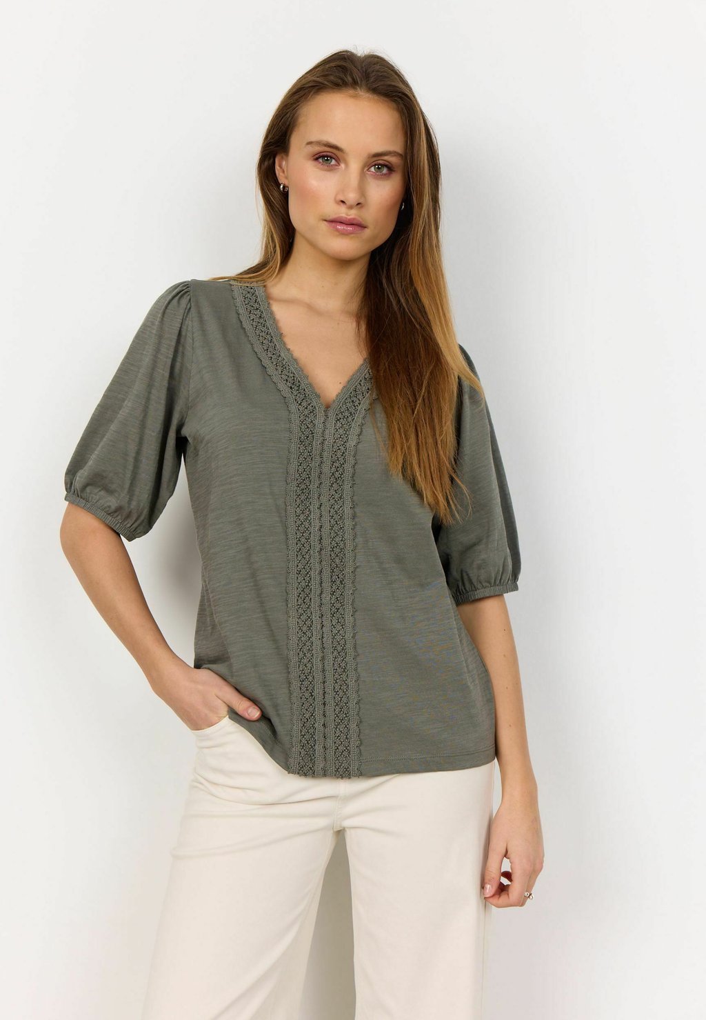 

Блуза SC-BABETTE 67 - Print T-shirt Soyaconcept, оливковый