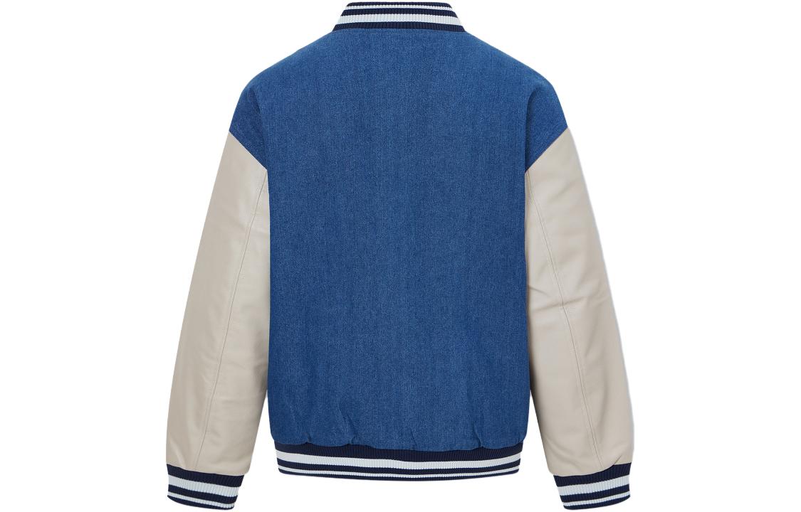 Levis Бейсбольная куртка Levi’s Silver Label Series мужская сине-белая разноцветная, Blue White Multicolor — фото 3