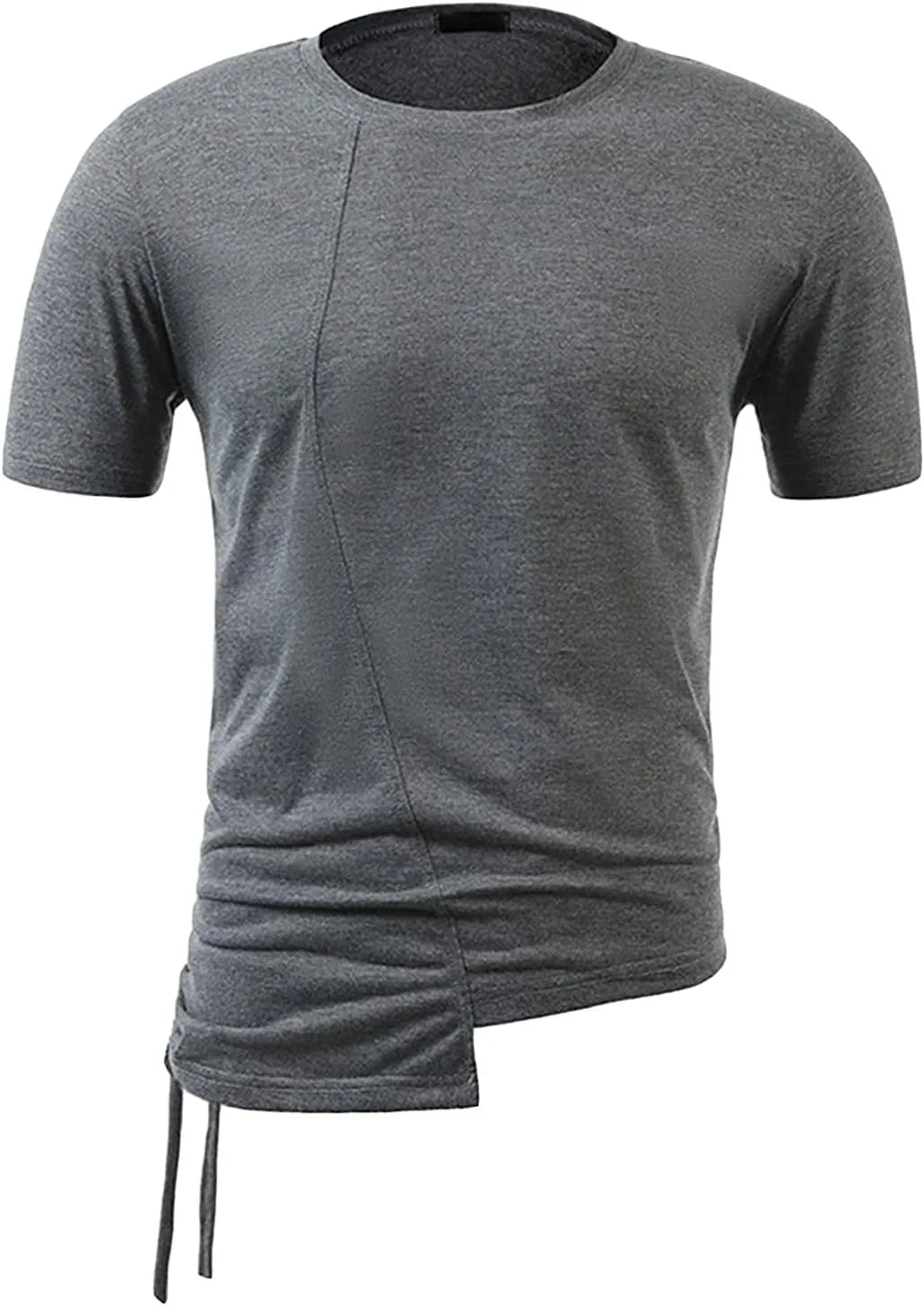 Мужская футболка с асимметричной шнуровкой Slim Fit