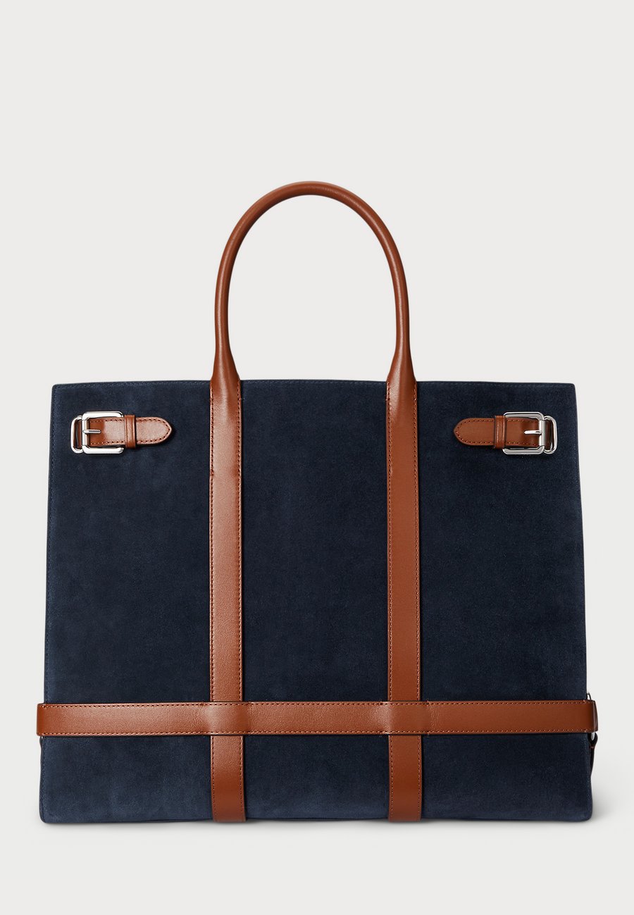 

Сумка-шоппер Lauren Ralph Lauren SUEDE & LEATHER LARGE DEVYN TOTE BAG, Navy/Tan/Dark Blue