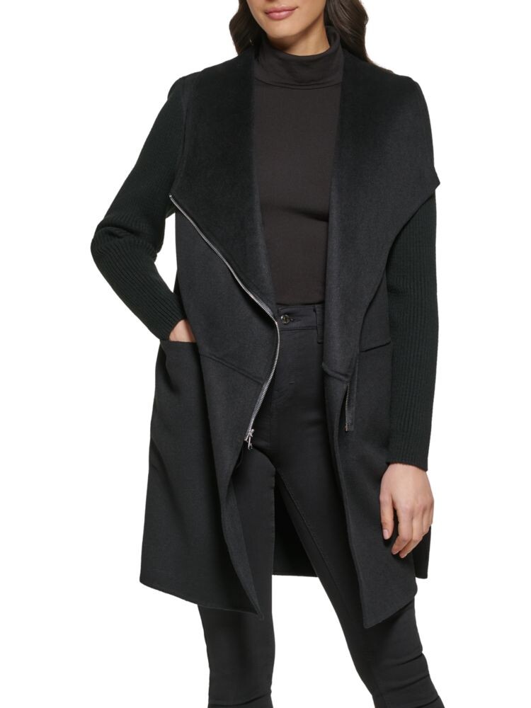 

Двустороннее пальто из смесовой шерсти Kenneth Cole, черный