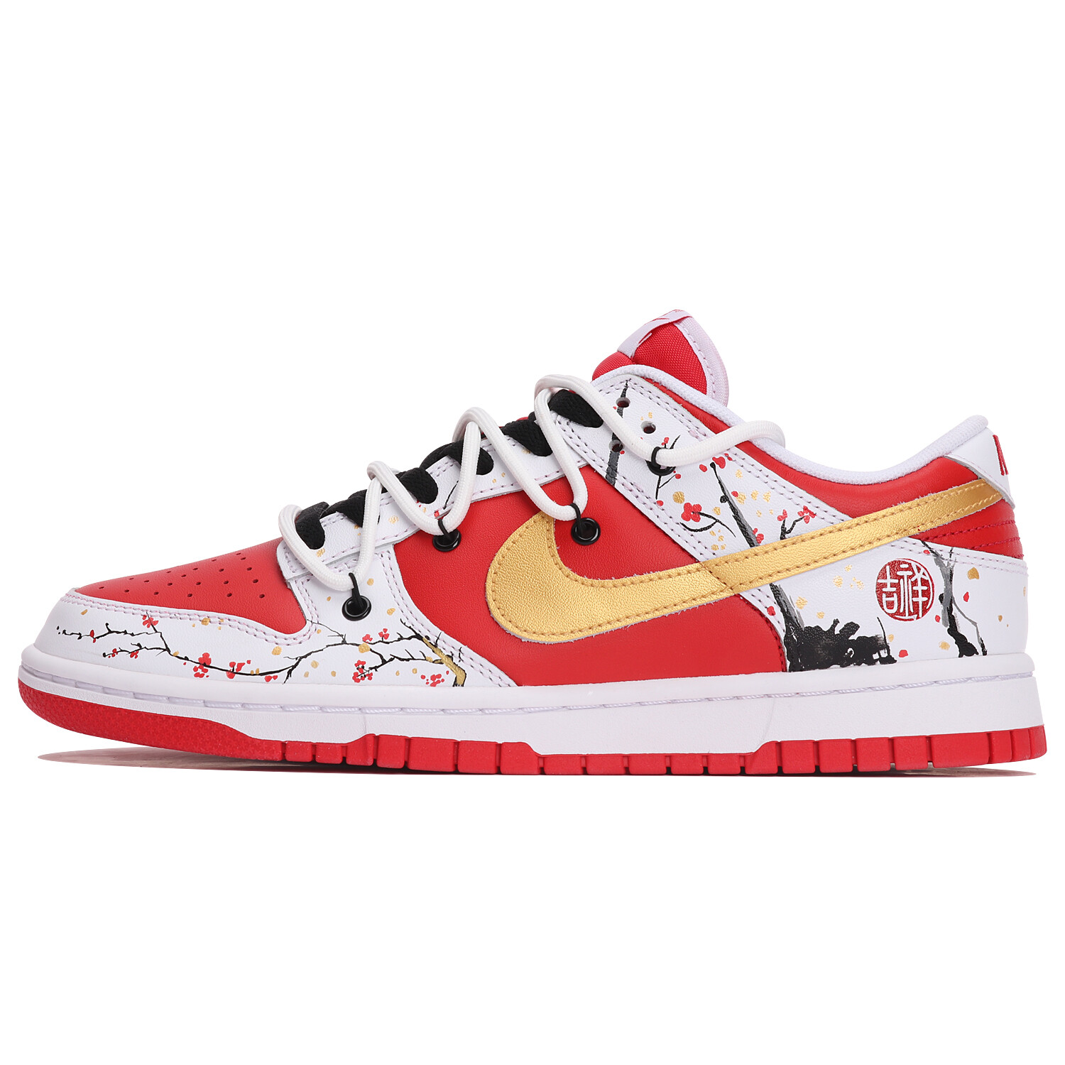 

Мужские кроссовки для скейтбординга Nike Dunk, Red and white gold