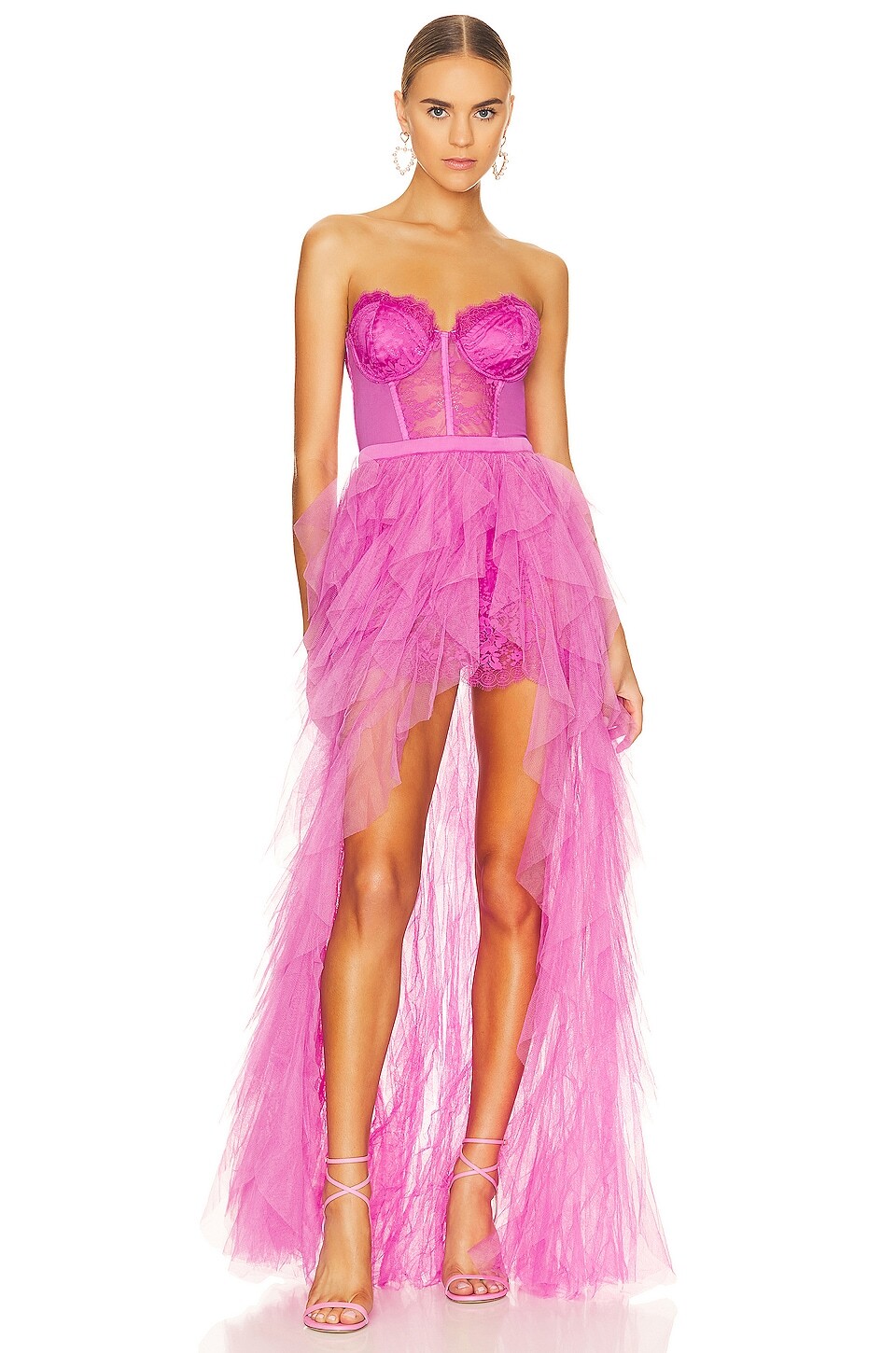 

Платье For Love & Lemons X REVOLVE Bustier Gown, розовый