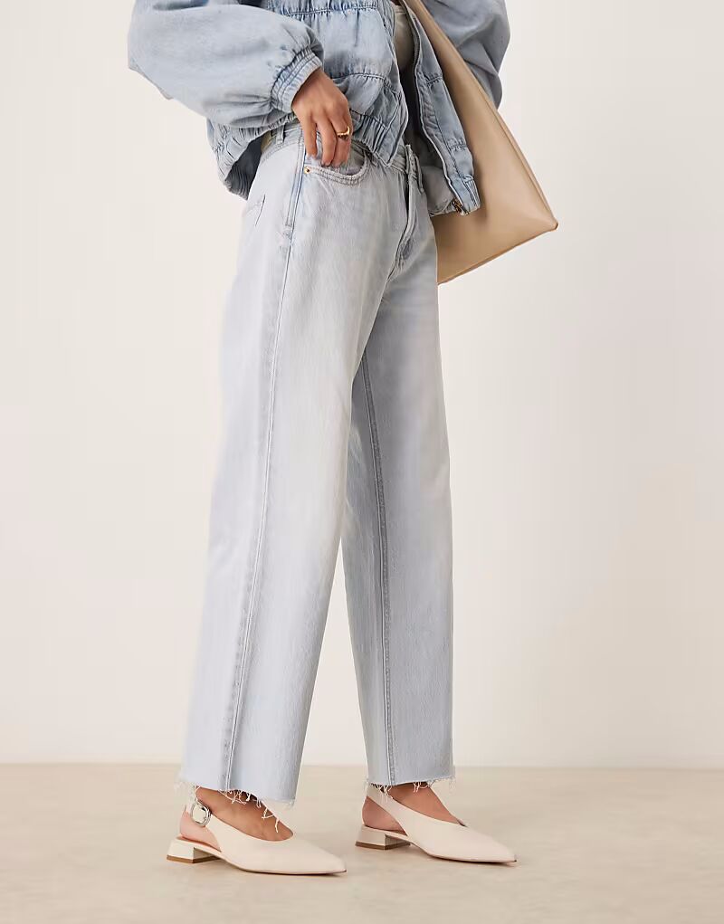 Балетки Leonora с открытой пяткой ASOS DESIGN из натуральной ткани — фото 2