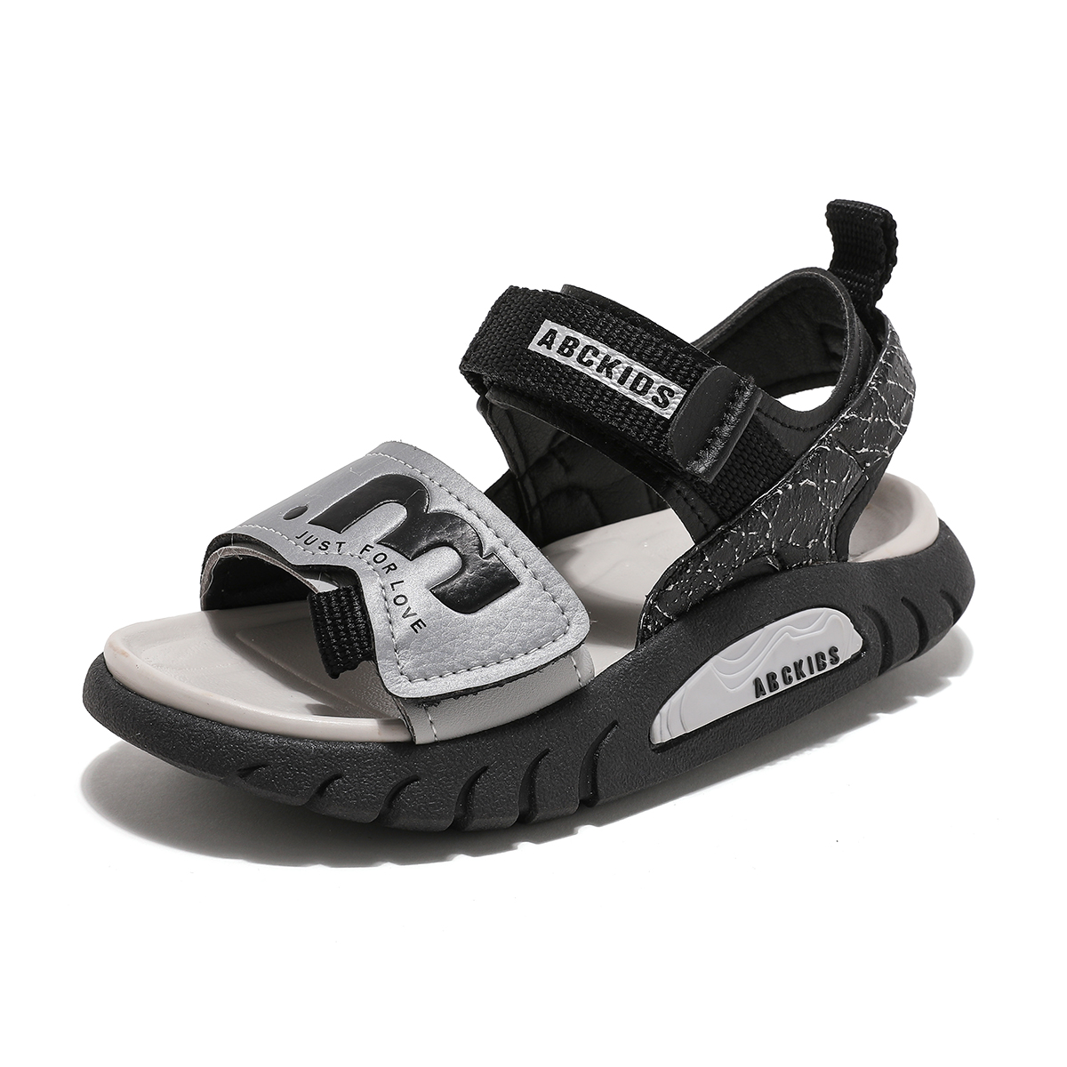 

Износостойкие легкие амортизирующие низкие сандалии для детей ABC KIDS, черный/серо-синий