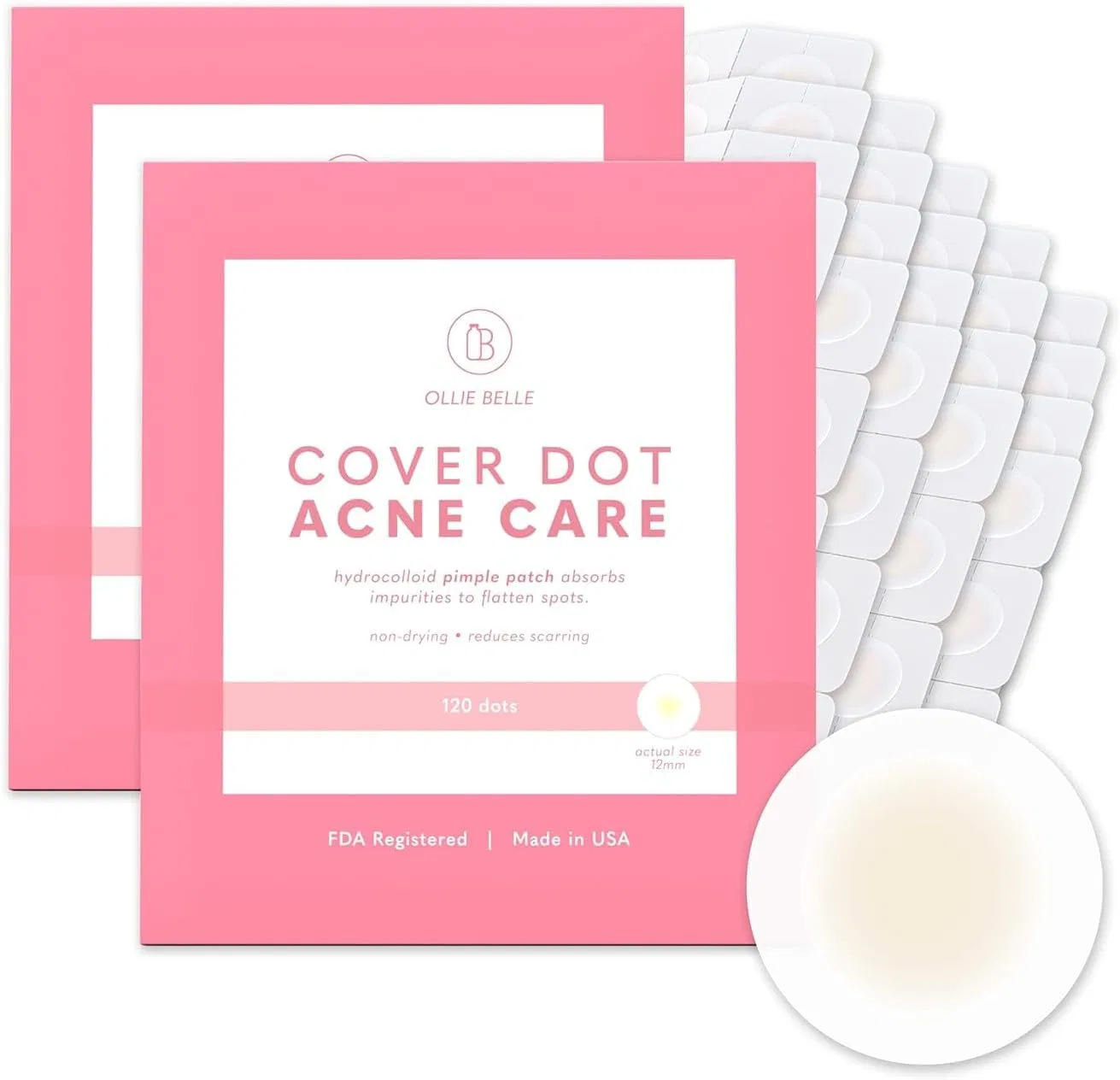 Патчи от акне Ollie Belle Cover Dot с гидроколлоидом, 240 шт Smartmed