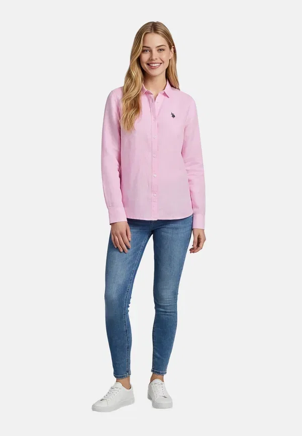 Блуза Usbellaa button down U.S. Polo Assn., розовый — фото 2