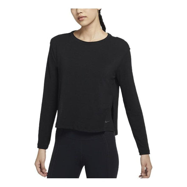 

Футболка (WMNS) Nike Training Casual Sports Breathable Long Sleeves T-shirt Black, черный