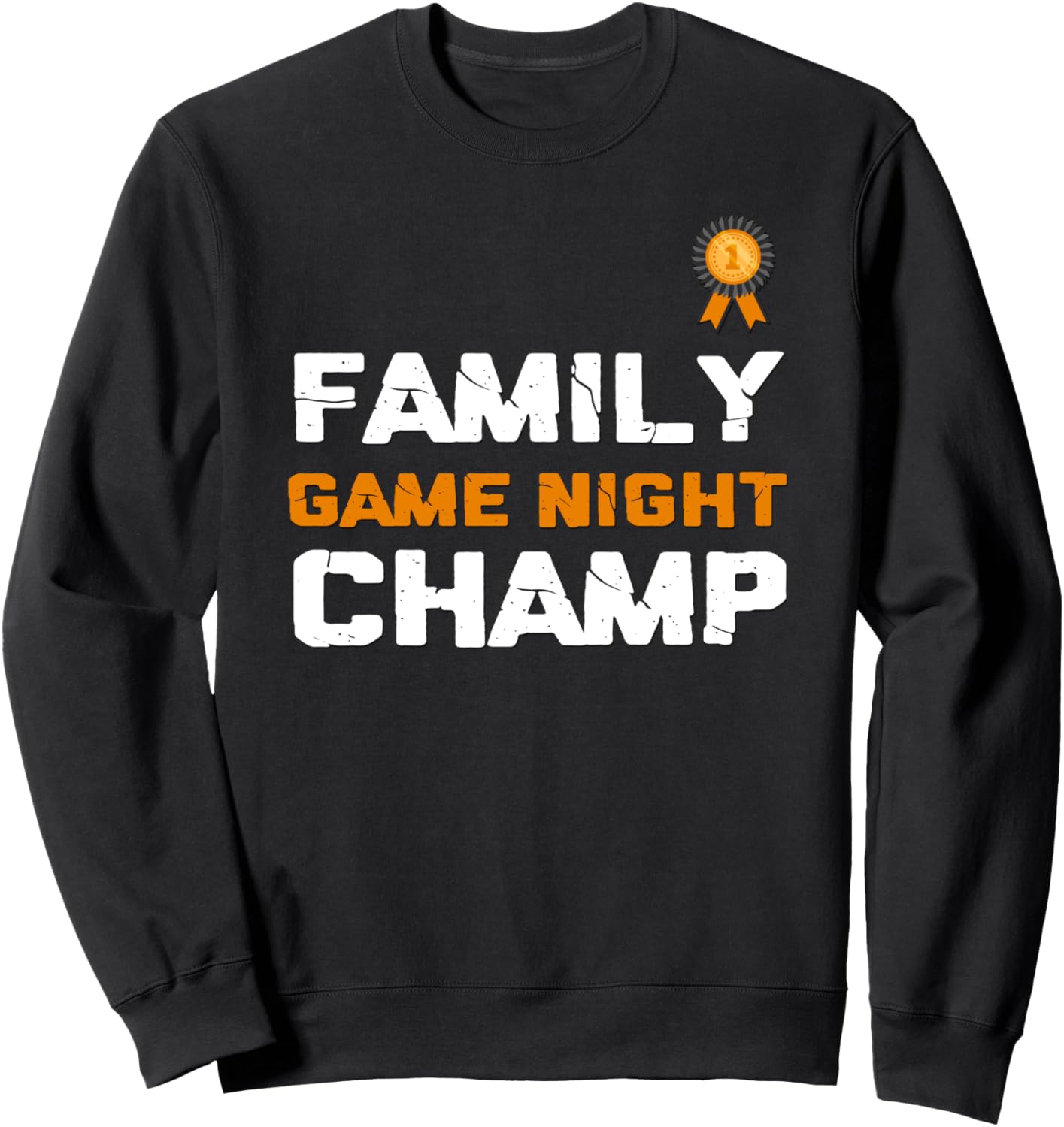 

Толстовка с кубком чемпиона семейного вечера игр Family Game Night Champ, черный