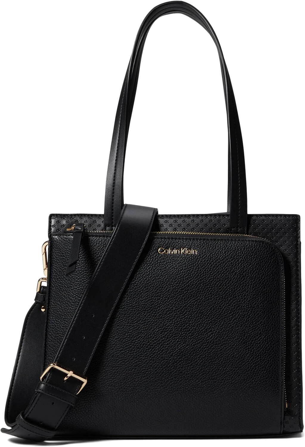 

Сумка-тоут Calvin Klein Bay Tote, цвет Black/Gold, Черный, Сумка-тоут Calvin Klein Bay Tote, цвет Black/Gold