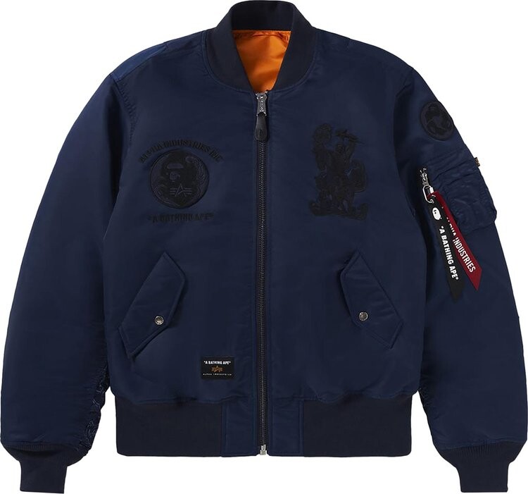 

Куртка BAPE x Alpha Industries MA-1 'Black', черный