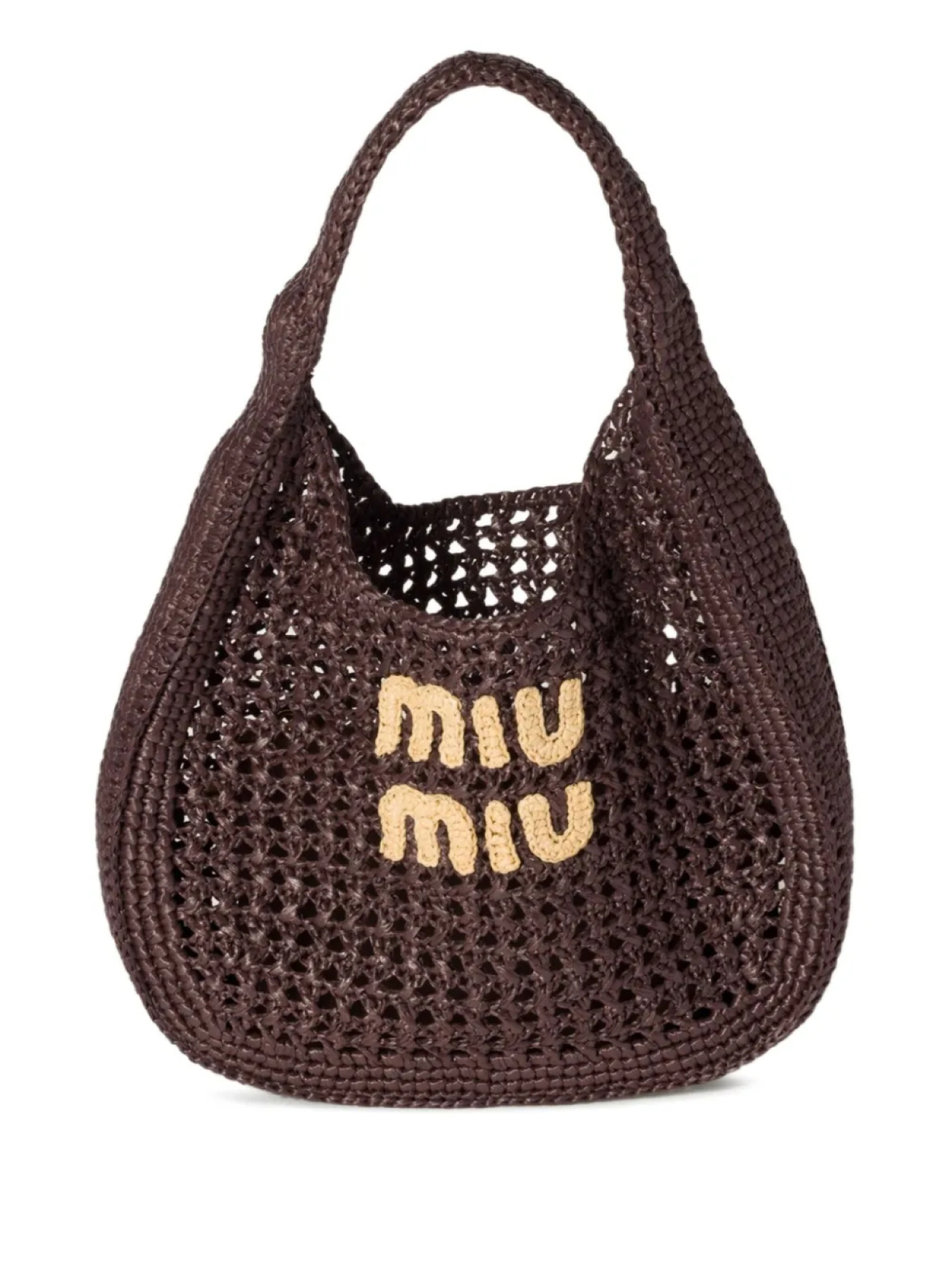 

Miu Miu плетеная сумка-тоут, коричневый