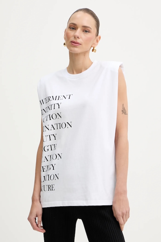 

Хлопковый топ Elisabetta Franchi, белый