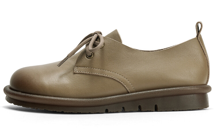 Туфли женские повседневные Women's Casual Shoes Women's Low-Top Q.Vonton, хаки — фото 4