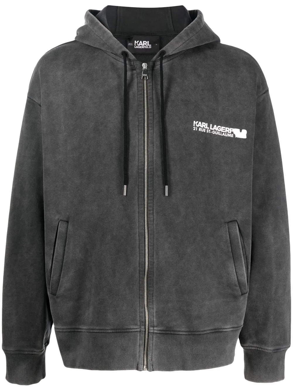 

Худи Rue St-Guillaume на молнии KARL LAGERFELD, черный