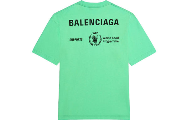 Футболка x wfp t-shirt medium fit 'green' Balenciaga, зеленый — фото 2